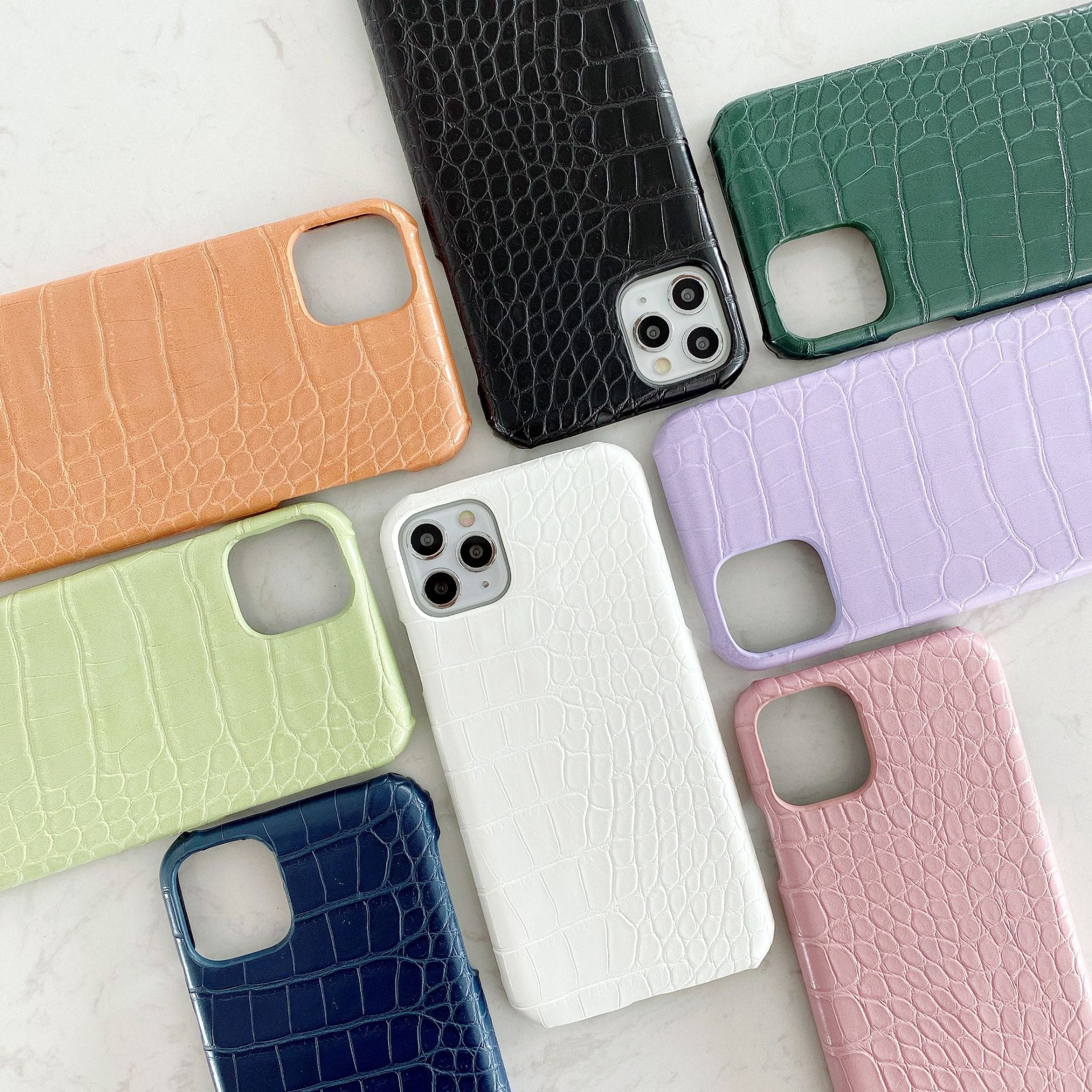 鱷魚紋手機殼適用iPhone14pro保護套蘋果15/13半包硬殼潮牌保護套