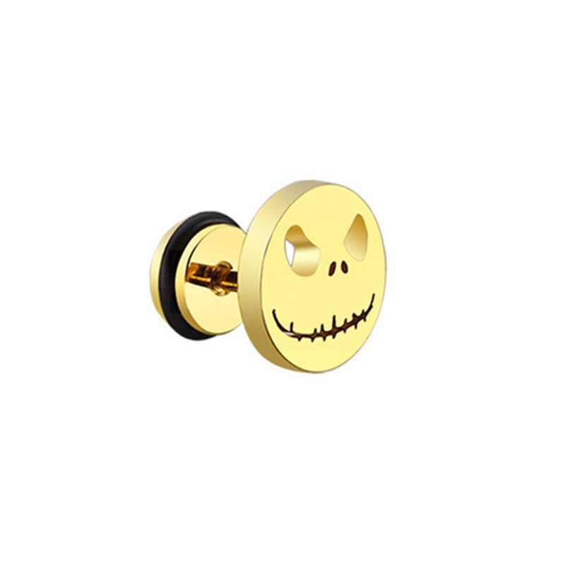 Factory Direct European and American fashion earrings stainless steel skull stud earrings skull ear buckle trendy men's earrings