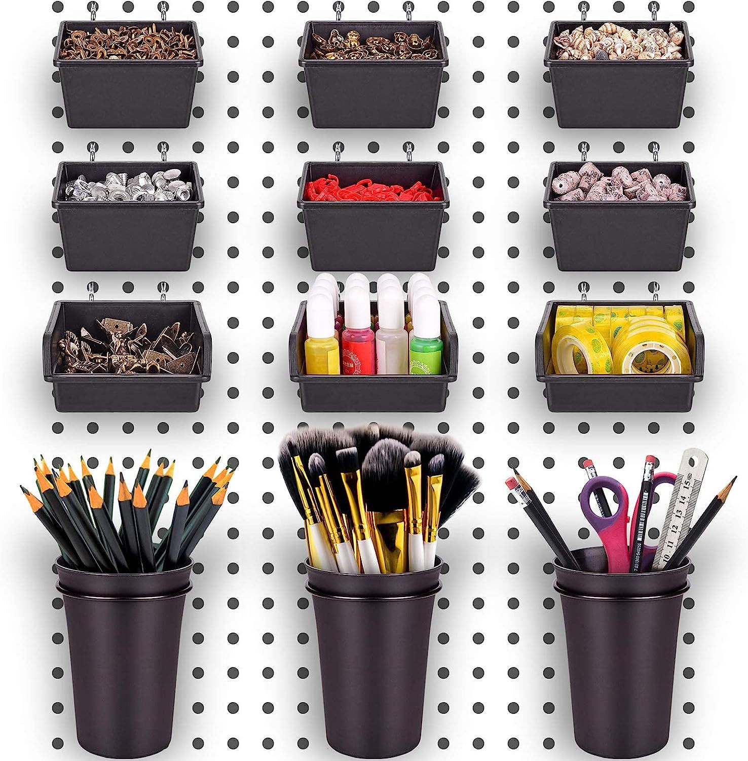 Hole board accessories storage Cup with bracket 2.5 hole spacing hole board hook suitable for tool room Business Super