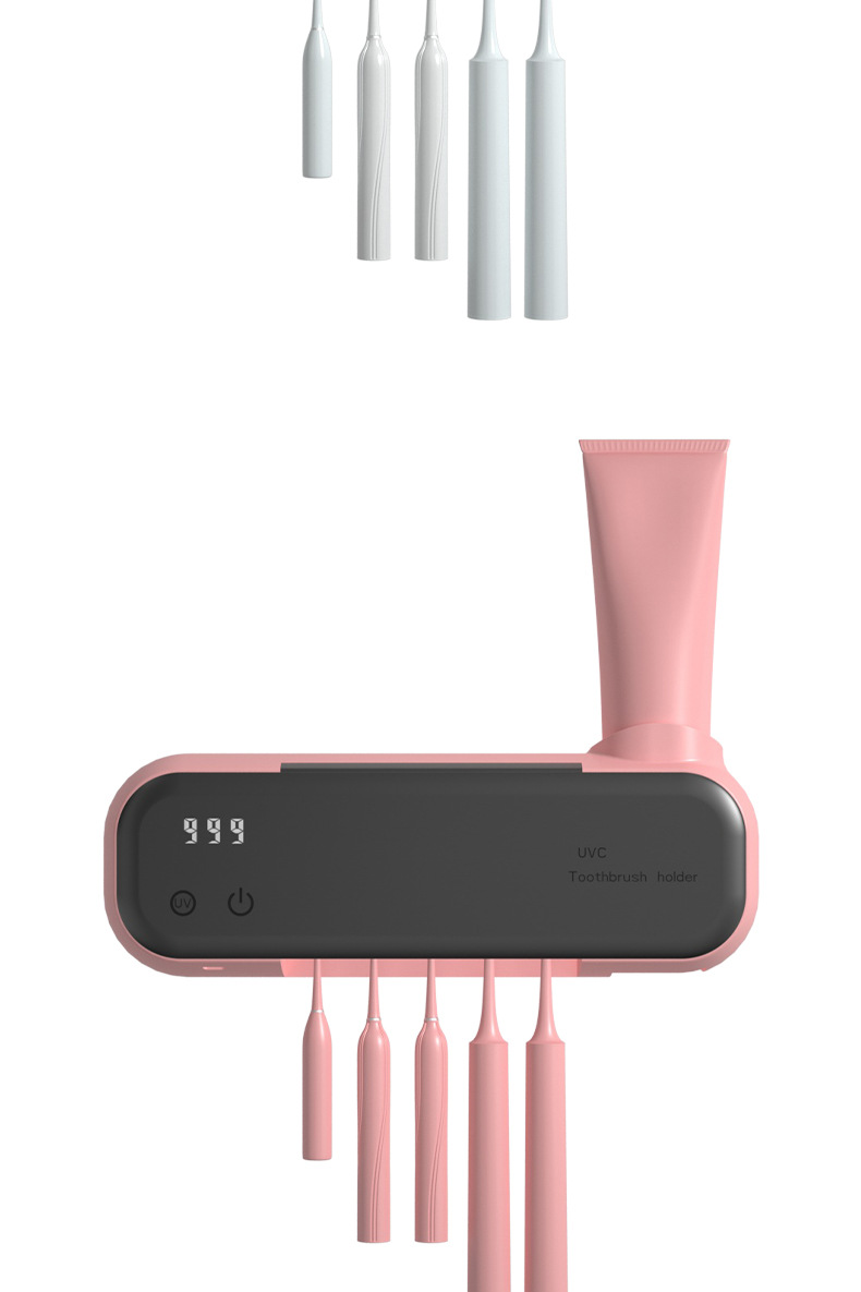 Intelligent toothbrush sterilizer wall-mounted ultraviolet disinfection sterilization toothbrush holder set non-perforated toothbrush holder direct sales