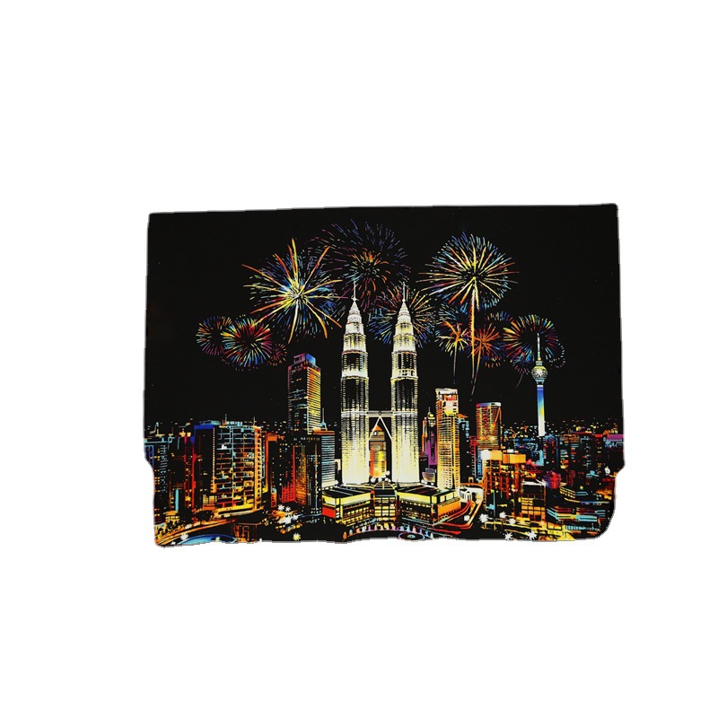 YUELU YUELU Colorful City Ⅲ Adult City Night Scenery Scratch Creative diy Handmade Scratch Factory Outlet