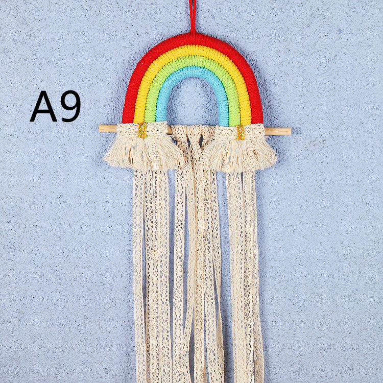ins Nordic Style Children's Room Decoration Rainbow Hairpin Storage Simple Wall Hanging Baby Headwear Finishing Display Rack