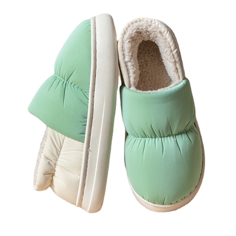 Upper Household Cotton Shoes Women's Down Cloth Bag with Winter Simple Indoor Warm Platform Cotton Shoes for Outer Wear