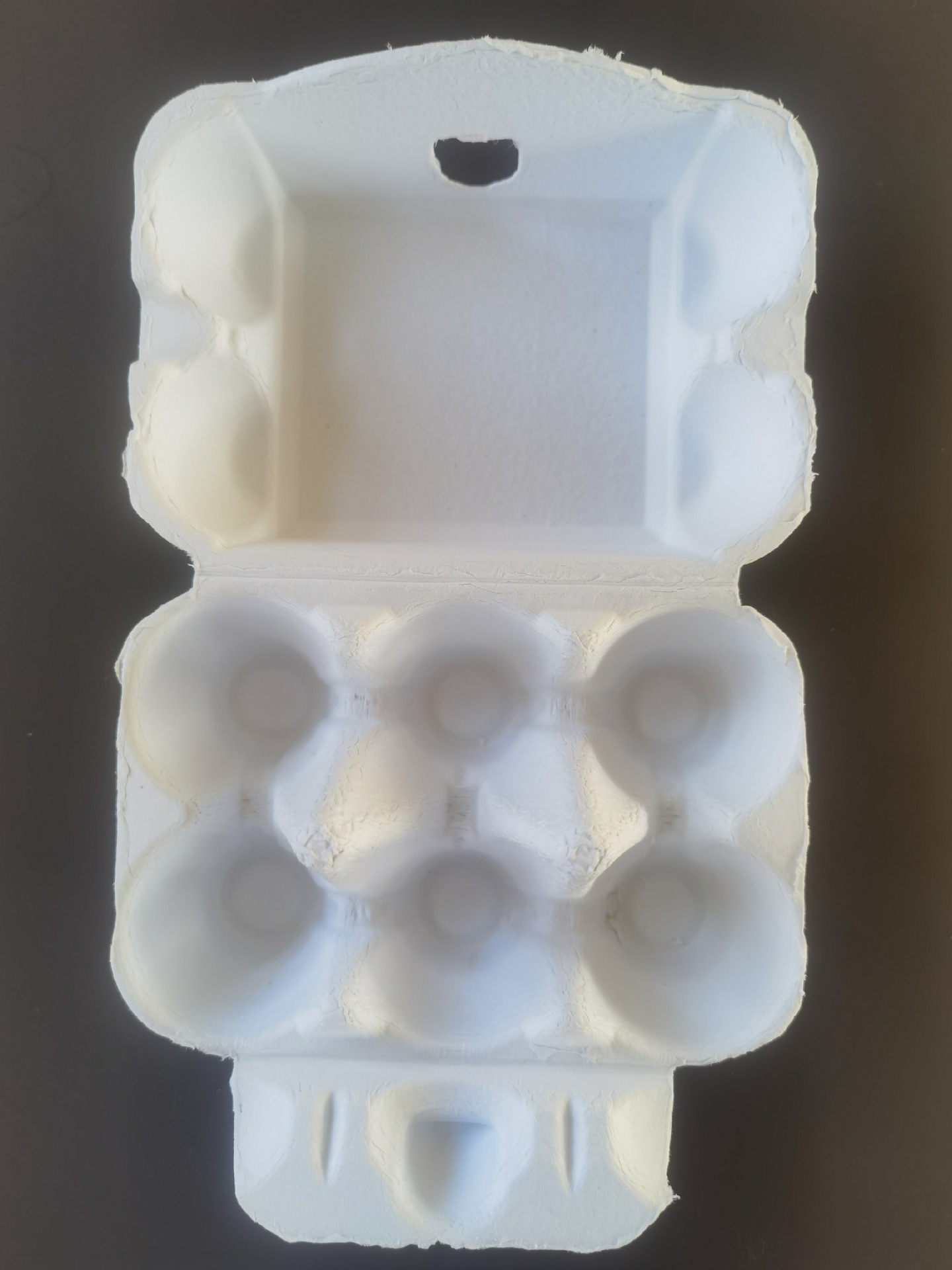 Pulp molded egg box 6 pieces white paper egg box environmentally friendly and degradable