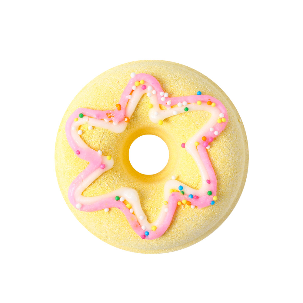Cross-border exclusive factory wholesale in stock donut shape bath salt ball bath ball explosive salt gift box suit