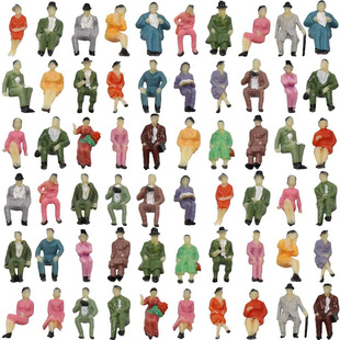 Sand table model material 1:87 sitting posture colorful people building model boutique colorful villain