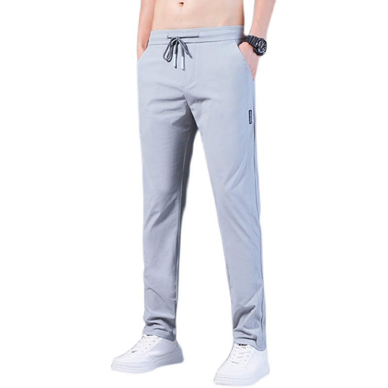 Men's Work Pants Men's Work Loose Wear-resistant Dirty Work Clothes Ultra-thin Breathable Ice Silk for Summer