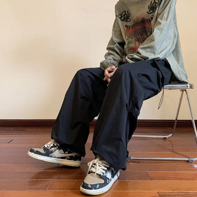 Cross-border Japanese Pants Men's High Street Trendy Brand Ins Loose Straight Couple's Sports Casual Charge Pants