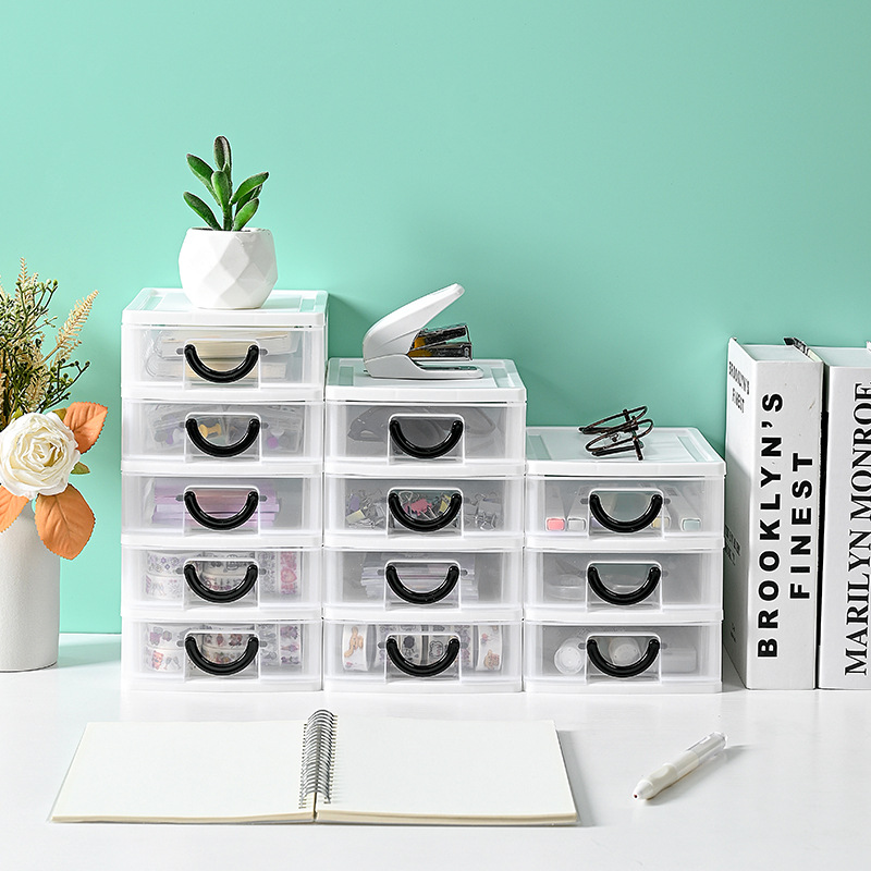 Multi-layer Drawer Type Transparent Medicine Storage Box Desktop Dustproof Drawer Box Nail Polish Skin Care Storage Cabinet for Hair