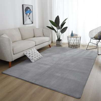 Small Fresh Coral Fleece Solid Color Living Room Sofa Carpet Nordic Simple Bedroom Bedside Full Thickened Floor Mat