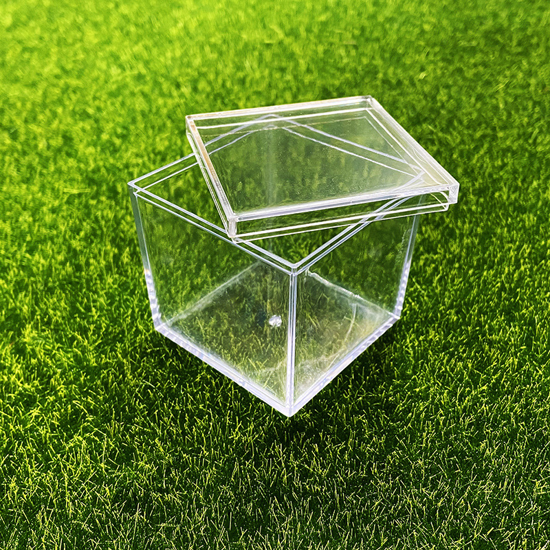 Transparent Plastic Box 5.5 Acrylic Square Box Food Blind Box Candy Packaging Box Stationery Parts Storage Box