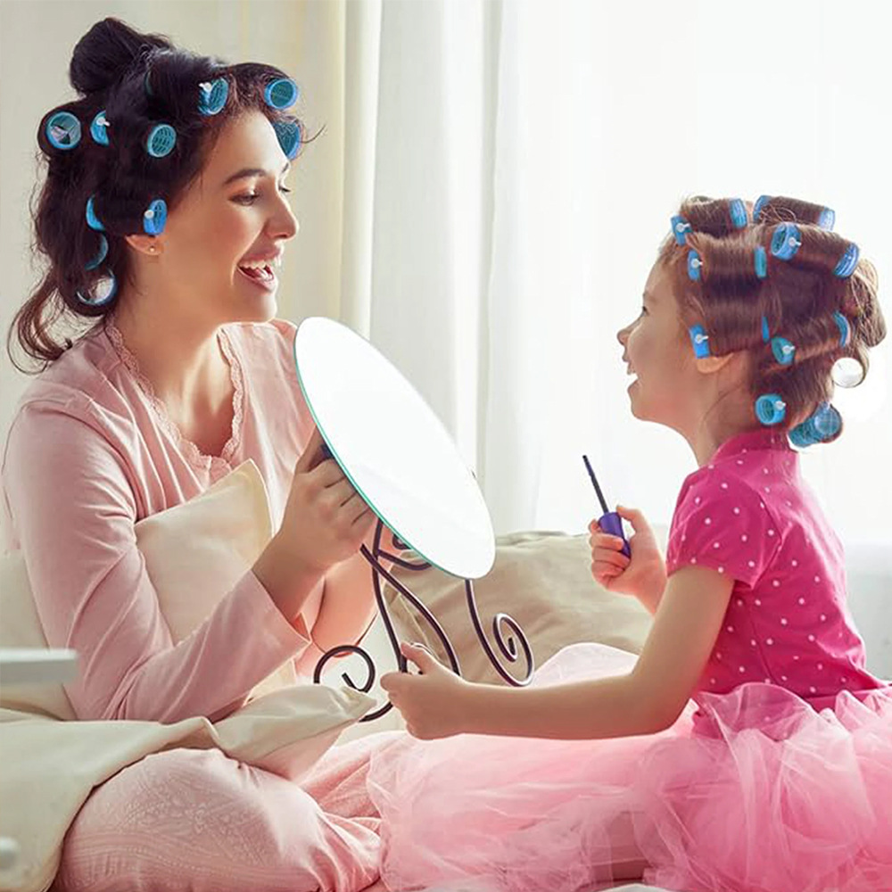 hair rollers plastic hair curling cylinder with teeth mother hair curling fixed needle pear flower head curling iron bangs roll PE