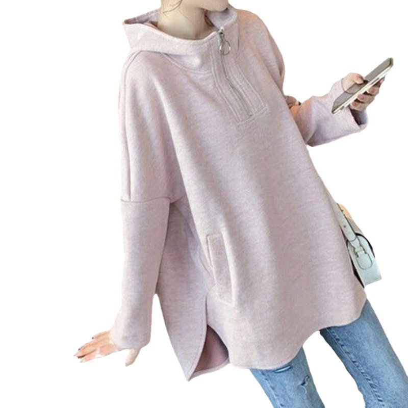 Hooded sweater for women 2023 new spring and autumn casual loose ins trendy lazy style design sense niche top