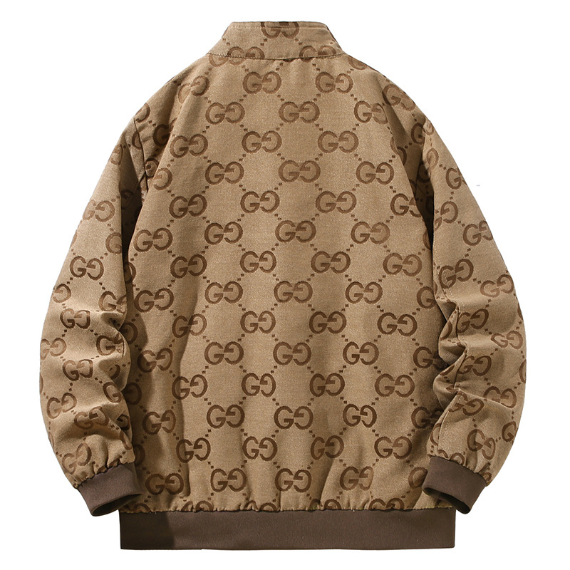 European Station New hooded jacket plaid coat men's fashion brand Korean slim fit 2023 autumn student raccoon men