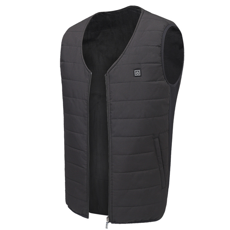 Autumn and winter cold warm single control three constant temperature vest USB electric vest factory wholesale heating jacket cotton-padded jacket