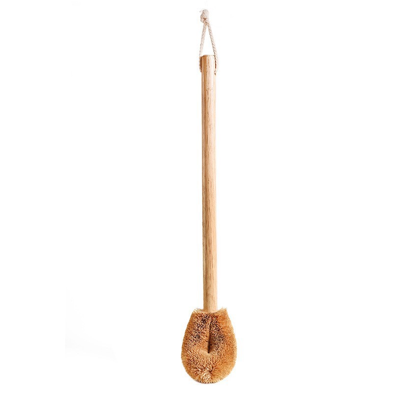 Japan SP Sauce Home Coconut Brown Toilet Brush Toilet Cleaning Brush Toilet Cleaning Brush No Dead Angle Toilet Cleaning Brush Soft Hair
