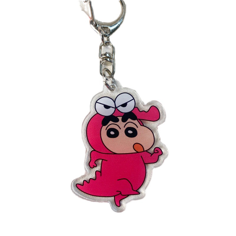 Crayon Small New Keychain Pendant for Family Acrylic High-value Couple's Student Gift Cartoon Hanging Ornaments