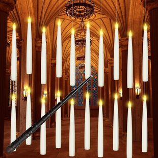 Led electronic candle Harry Potter with Magic Wand Remote Control hanging flameless tapered candle flashing warm light decoration