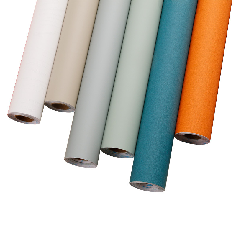 Skin-sensitive wallpaper waterproof solid color self-adhesive furniture wallpaper living room dormitory bedroom instant sticker wardrobe door renovation