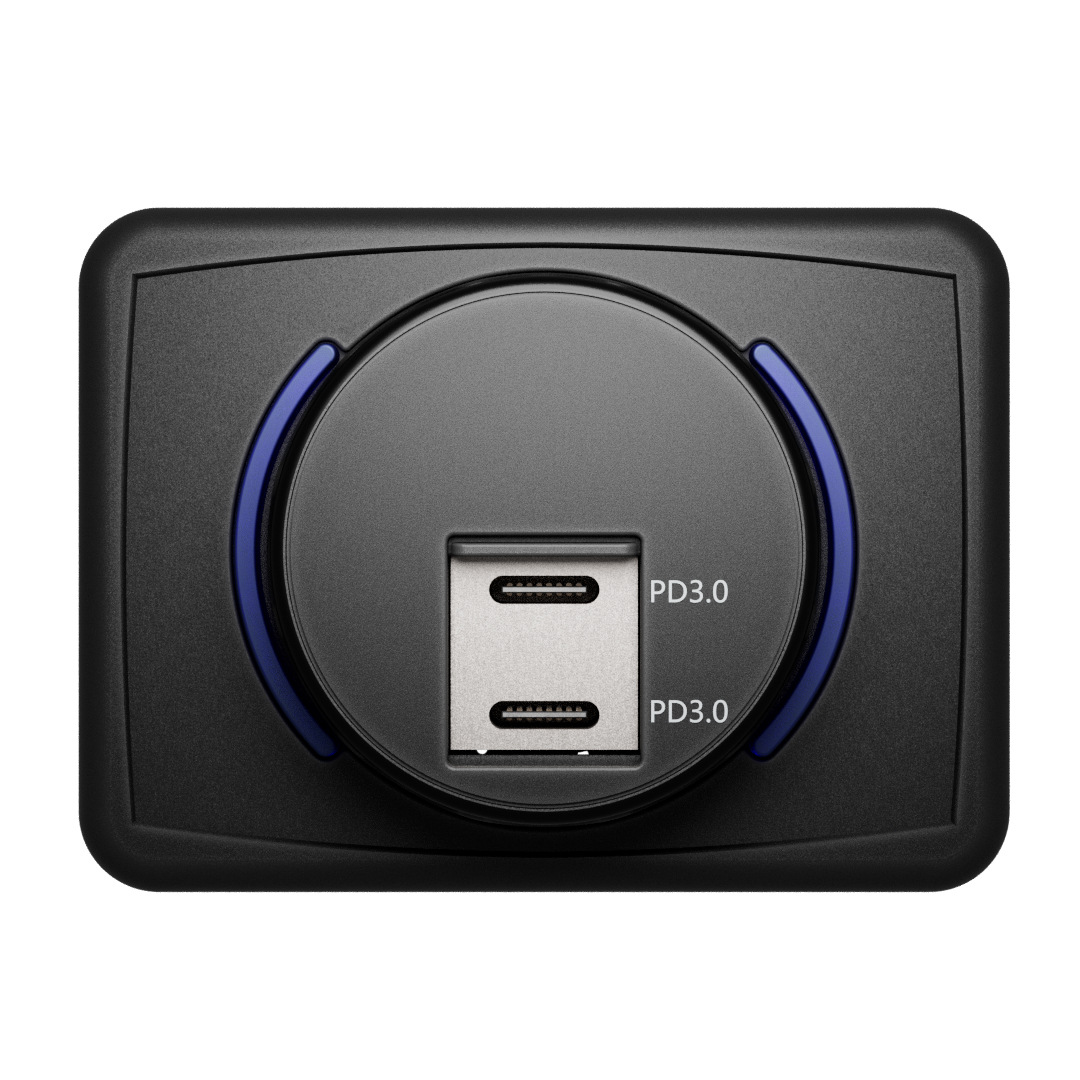 Car motorcycle cross-border modified car dual PD3.0 with aperture fast charge TPYE-C mobile phone RV charger