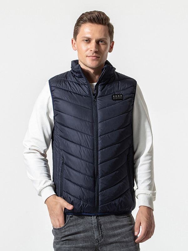 Two to 21 intelligent heating vest autumn and winter heating cotton-padded coat constant temperature warm leisure electric heating vest coat