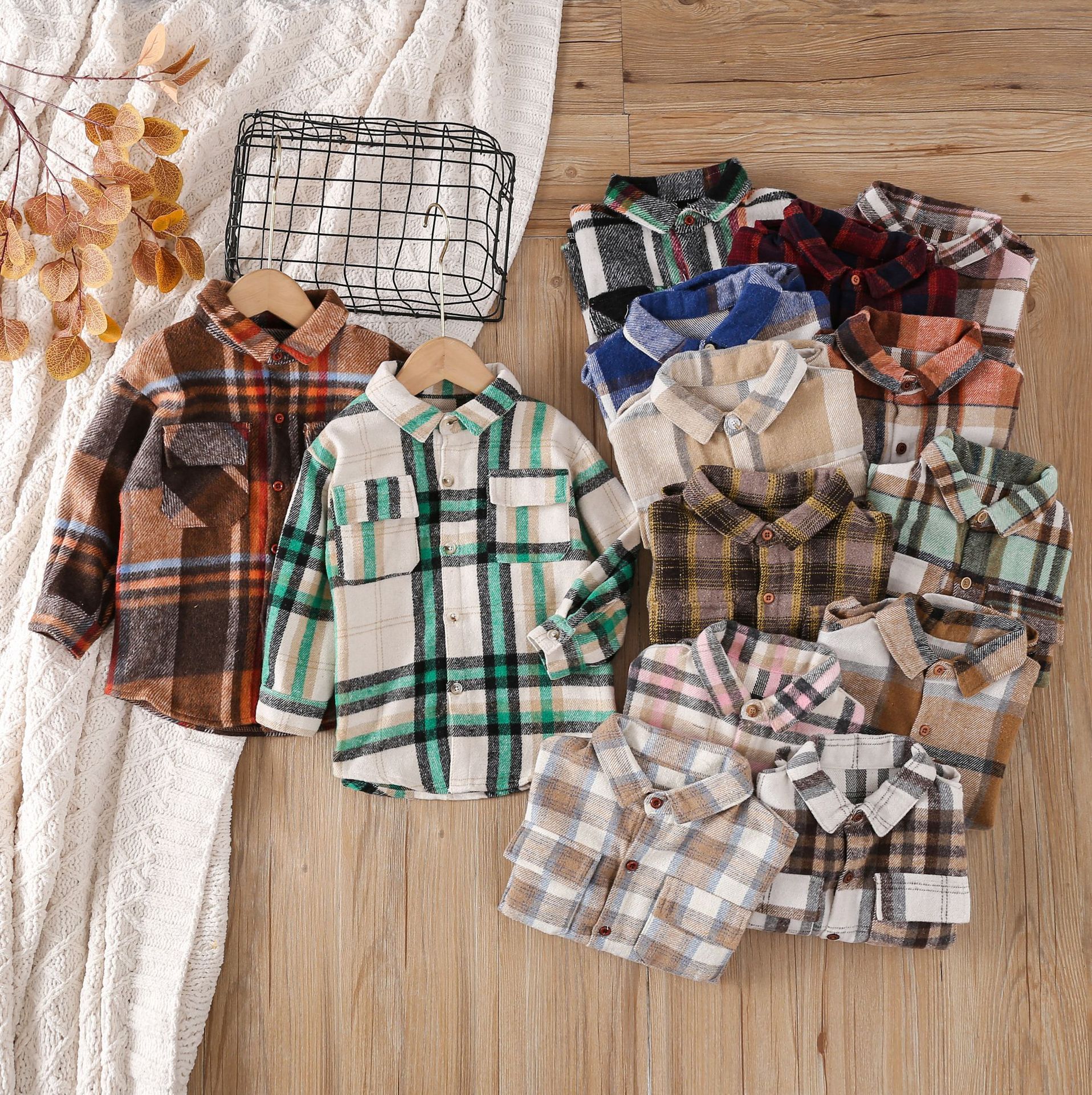 Kids Wear Explosions Children's Wear Spring and Autumn Plaid Shirt Casual Children's Long Sleeve Shirt Youjia Same Style Shirt - ShopShipShake