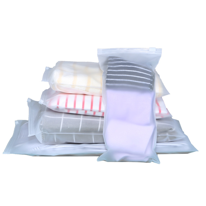 transparent zipper bag wholesale plastic garment packaging bag clothes storage packing bag custom pe frosted zipper bag