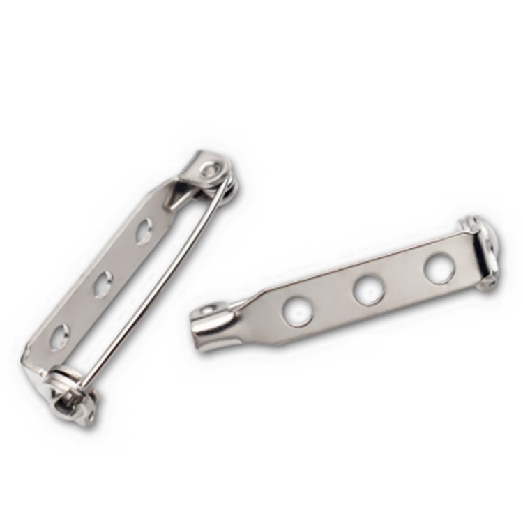 Supply color plating perforated pin multi-specification metal simple pin with lock head insurance brooch DIY jewelry accessories