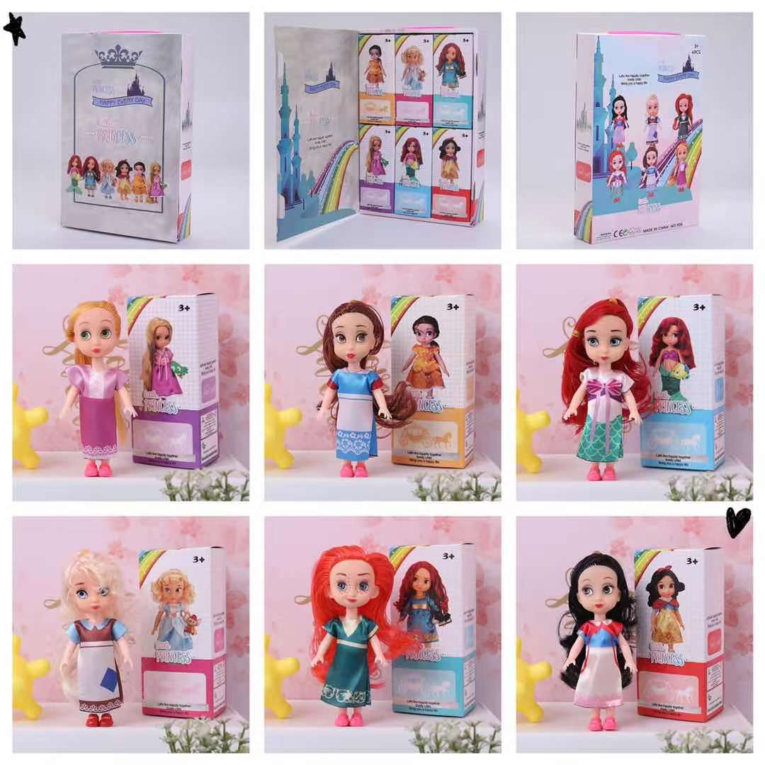 Cross-Border 6/4.5 inch blind box ice and snow doll set change disassembly music ice and snow Aisha princess doll in stock