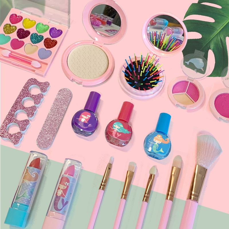 Cross Border Children's Makeup Toy Princess Makeup Box Makeup Toy Girl Cosmetic Makeup Bag Gift Set