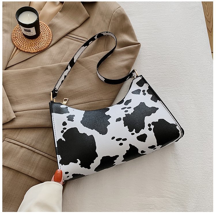 French niche design bag 2021 popular new trendy women's handbag fashionable leopard print shoulder underarm bag