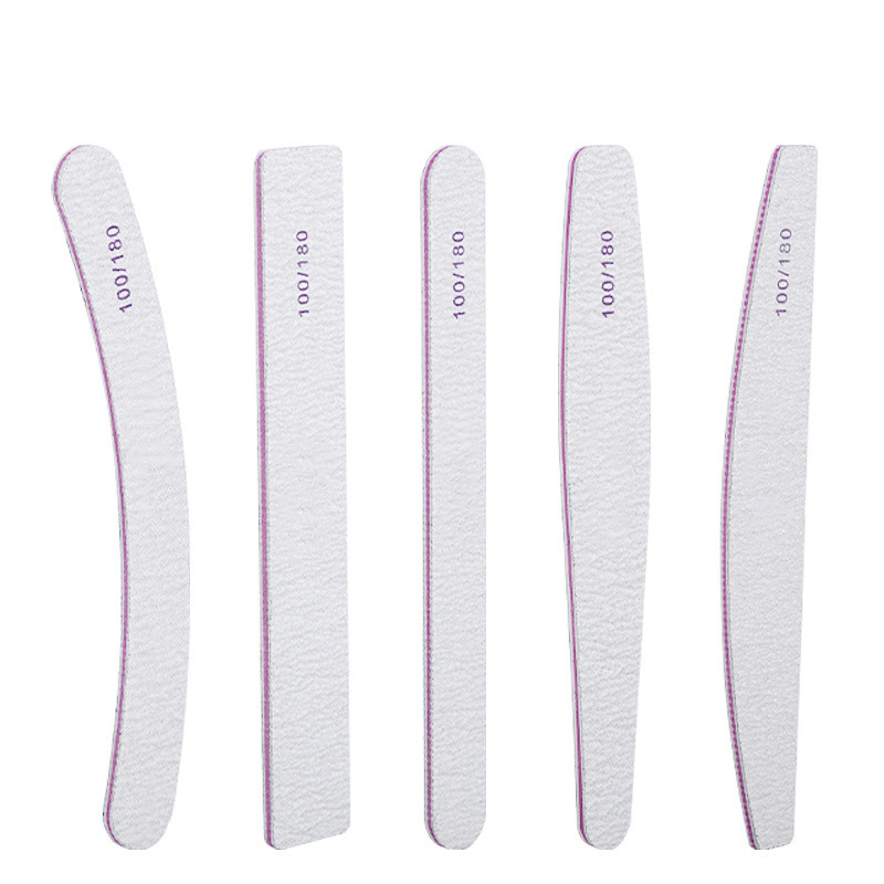 Nail file trimming file purple core sand strip Diamond rubbing strip half moon grinding strip nail grinding strip nail tool