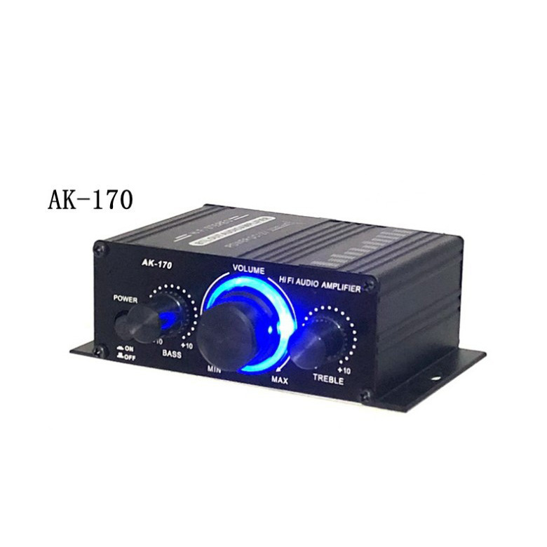 Amazon foreign trade Hot Mini amplifier AK-170 power amplifier 12V cross-border e-commerce dual channel power amplifier
