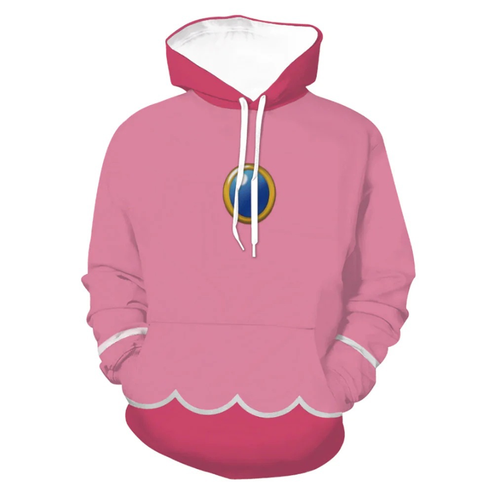 2023 New COS Super Mario Series Daquan 3D Digital Animation Game Printed Zipper Hoodie