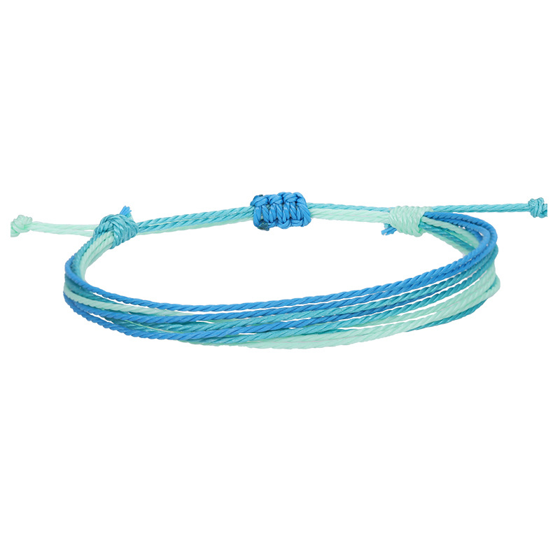 Cross-border hot sale Bohemian style waterproof wax braided bracelet friendship lucky hand rope manufacturers in stock
