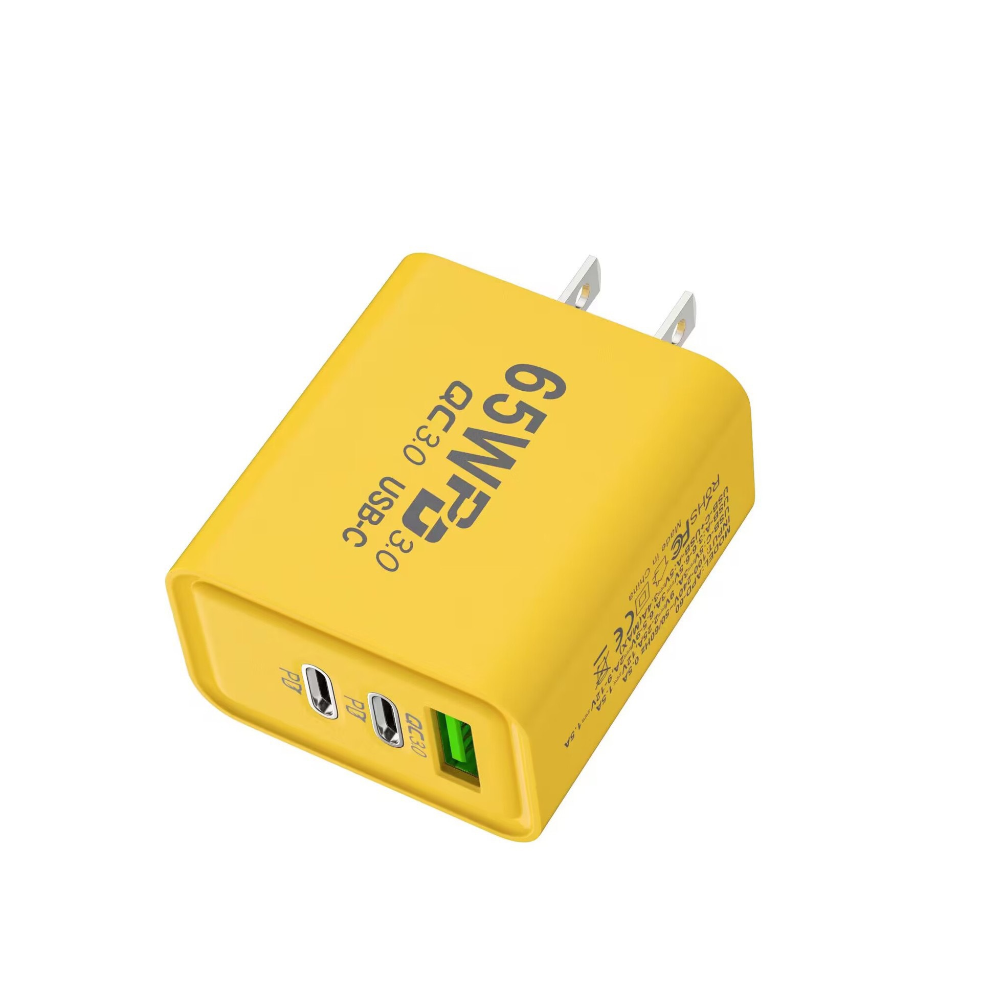 65W Mobile Phone Fast Charging Charger Dual Type-C Single USB Multi-port PD Fast Charging Head