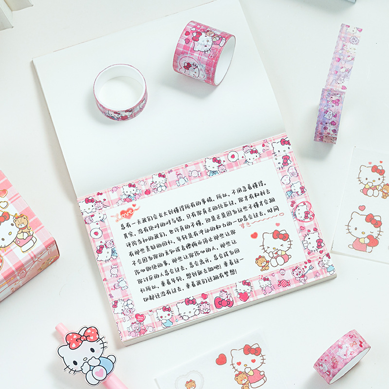 Lingpet series hand account and paper tape gift box suit sanliou cartoon decorative diary material stationery stickers