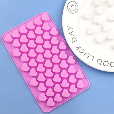 Spot wholesale mini 55 heart-shaped silicone cake mold DIY love, fire lacquer wax vertical mold