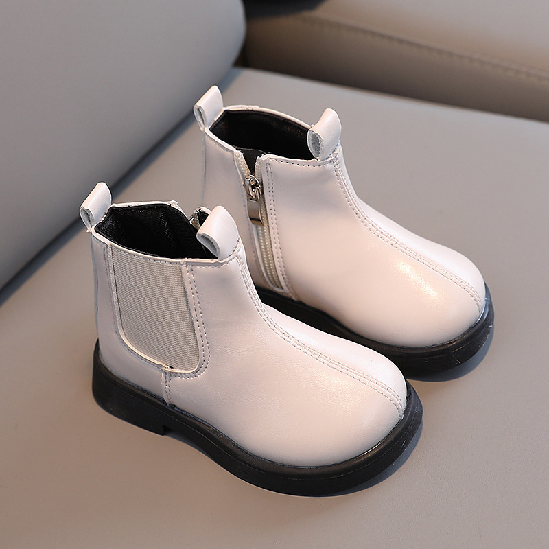 Autumn and winter New Fashion children's fashion boots girls British style single boots boys fashion short boots windproof warm tide