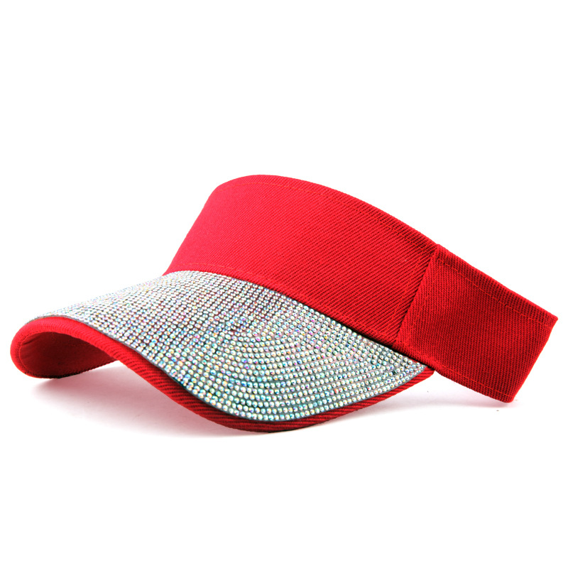 New Women's Point Drill Hollow Hat Fashion Diamond Sunshade Hat All-match Roof Cap Sunscreen Breathable Sunshade Hat