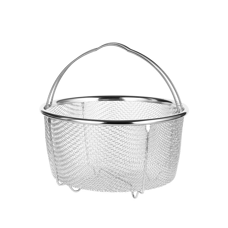 炊飯器の蒸し器のバスケットのステンレス製のバスケットの台所の揚げかごの網のフィルターの水切りかごの高圧鍋の蒸し器|undefined