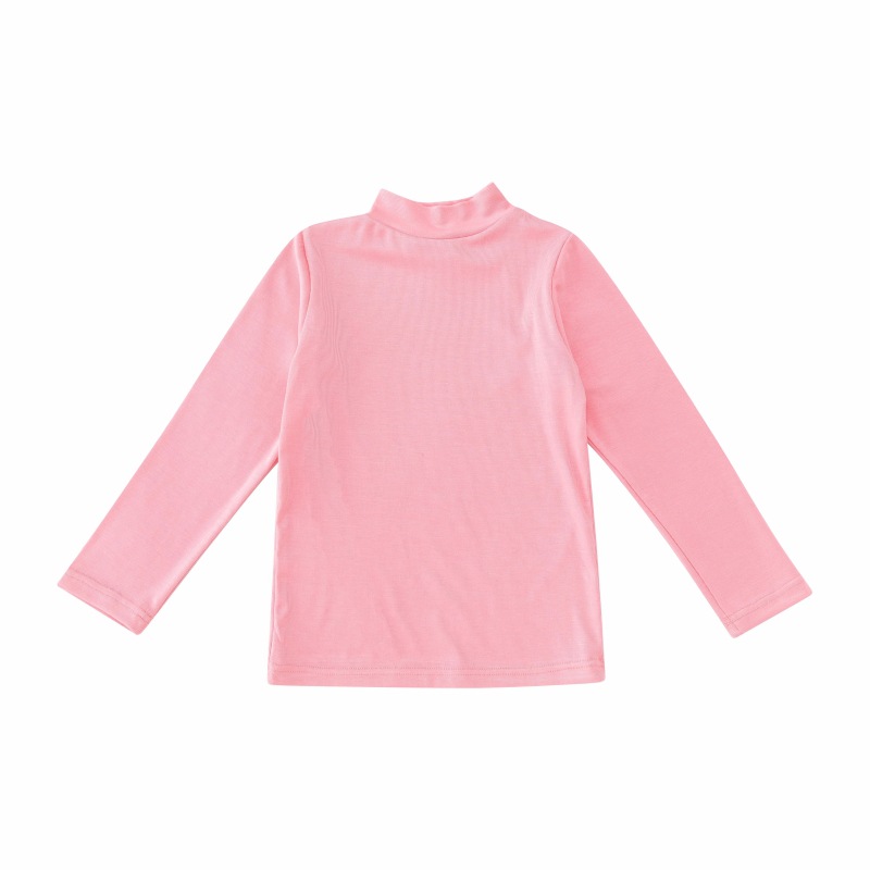 Girls' Korean Style Fashionable Slim-fit Base Shirt Spring and Autumn New Arrival Half-turtleneck Autumn Clothes Solid Color High-elastic Long-sleeved Top