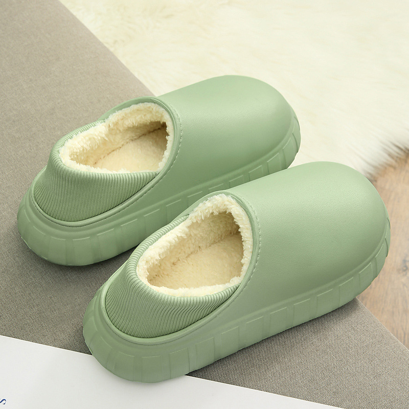 Autumn and Winter 2023 New Cotton Slippers for Men Couple Household Warm Bag with Plush Cotton Shoes for Women
