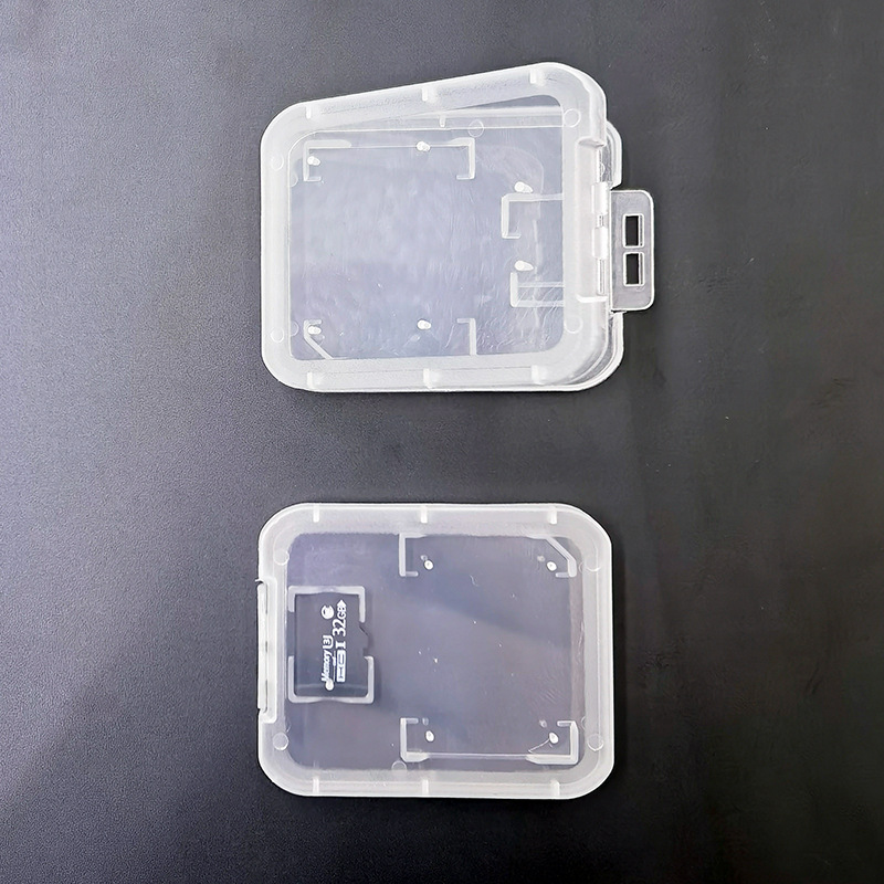 Supply TF card + SD card double box double card small white box memory card storage plastic box memory card protection box