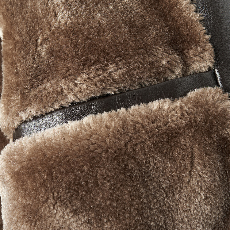 2023 Winter new men's stand collar fleece-lined leather coat men's coat winter thickened leather coat warm