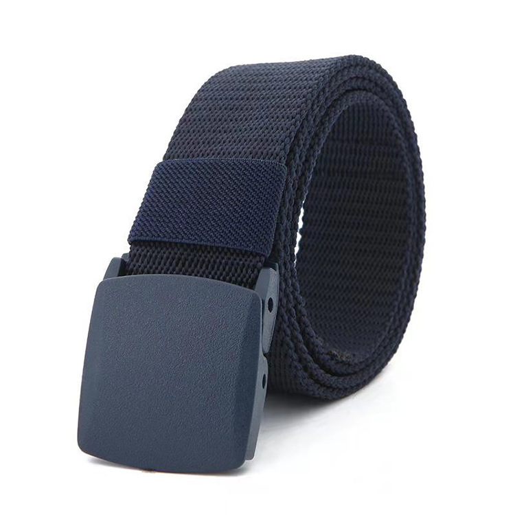 Lightweight nylon belt plastic steel buckle non-porous tank pattern outdoor military fan tactical outdoor belt canvas pants belt