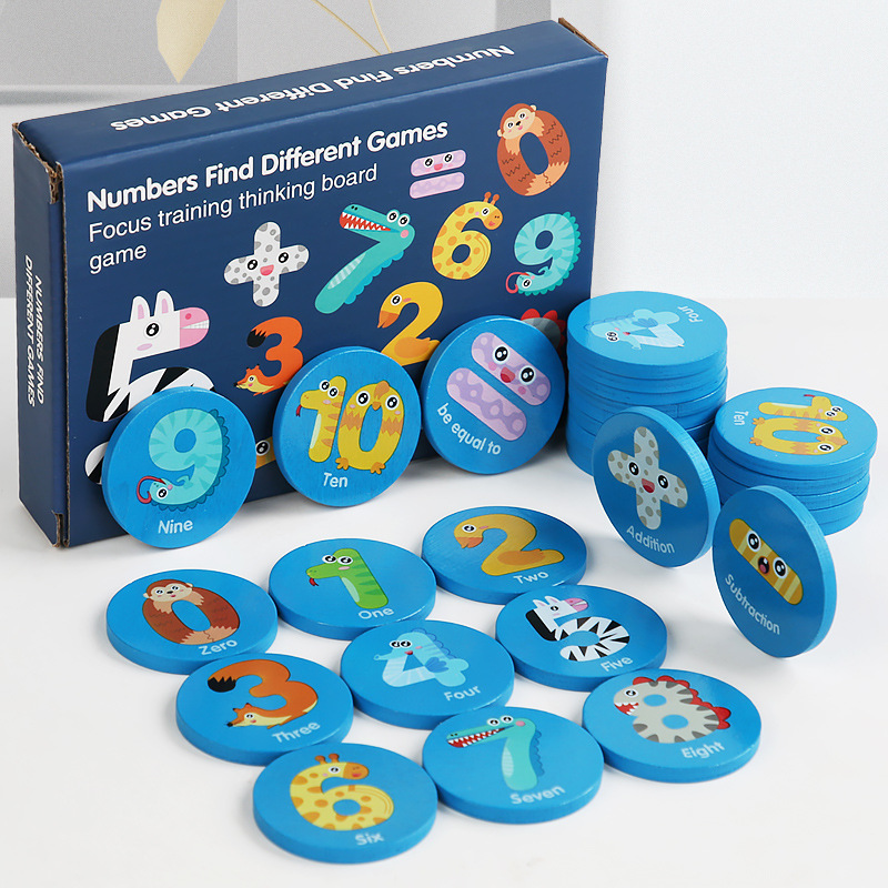 Cross-border New Children's Early Education Educational Dinosaur Puzzle Matching Cognition Find Different Digital Traffic Matching Find the Same