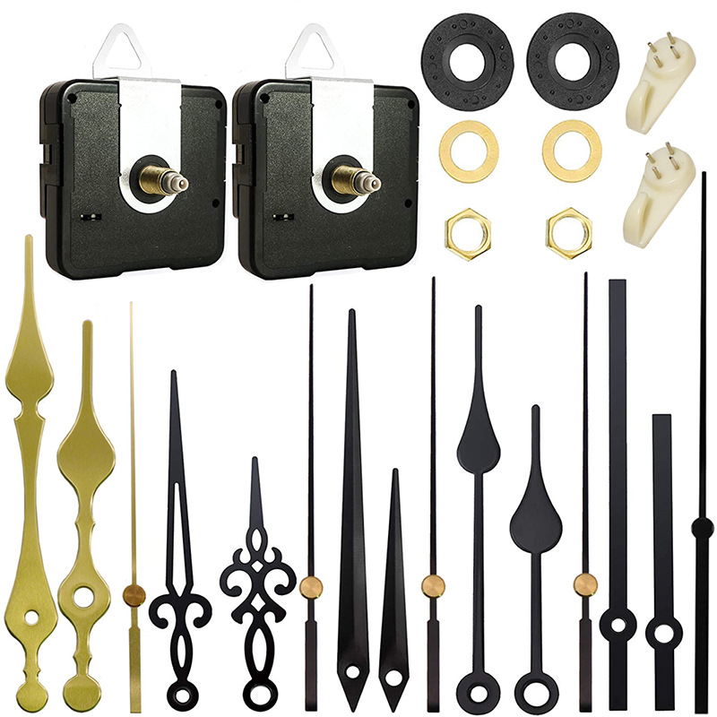 Cross-border in stock DIY clock movement 2 sets of sweep second trace mute clock movement wall clock movement 5 sets of metal hands