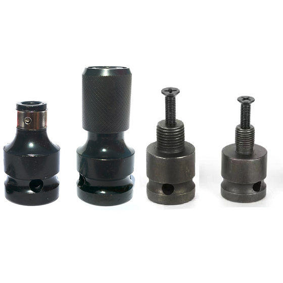 Factory wholesale electric wrench adapter drill chuck accessories electric wrench adapter 1/2 turn 1/4 hexagon