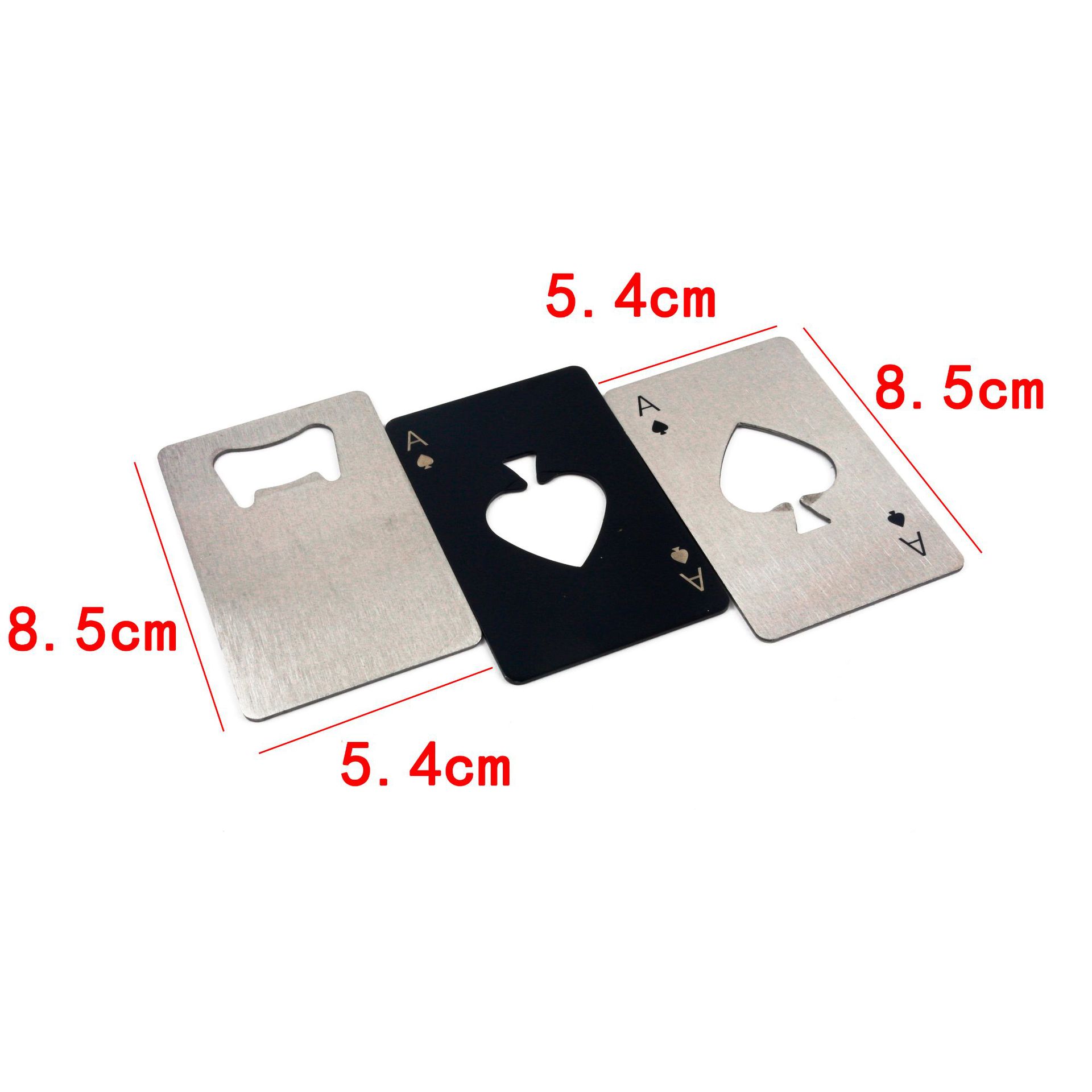 Spades a credit card type bottle opener creative playing card shape stainless steel household tools bottle opener beer opener